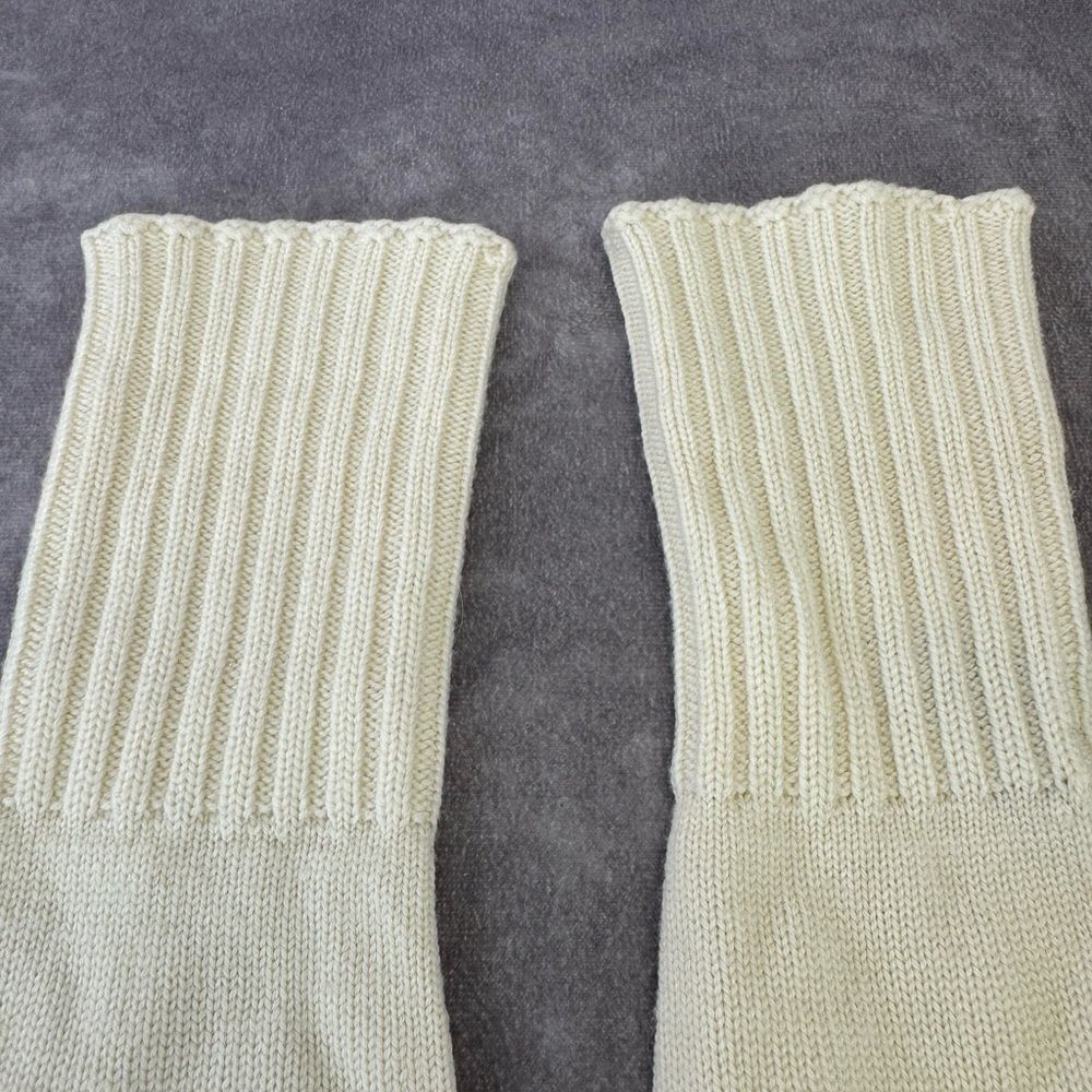 Gucci Lambs Wool Cream Knit Web Stripe Gloves Medium - Picture 7 of 8